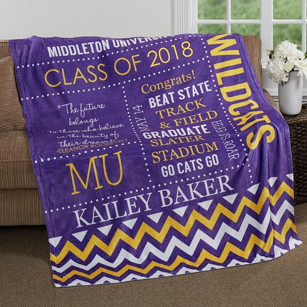 Personalized Graduation Gift Blanket