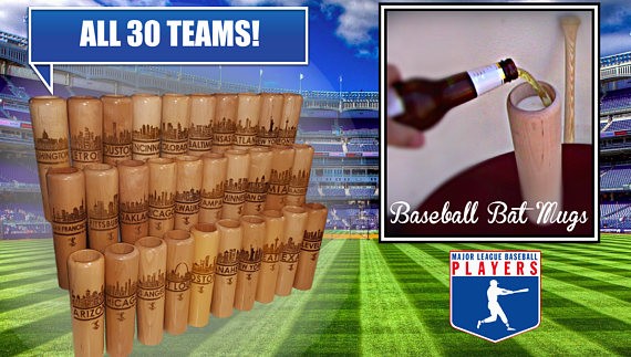 baseball bat drinking mug