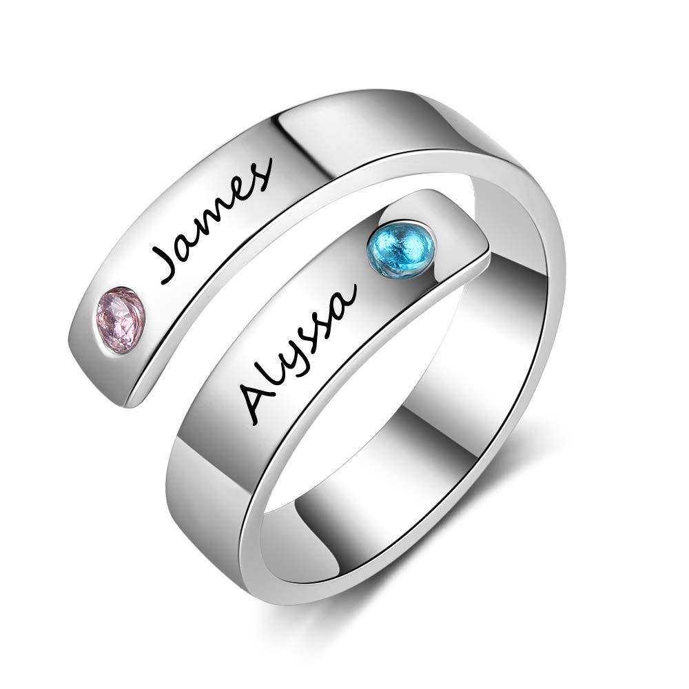 Name Wrap ring valentine gift